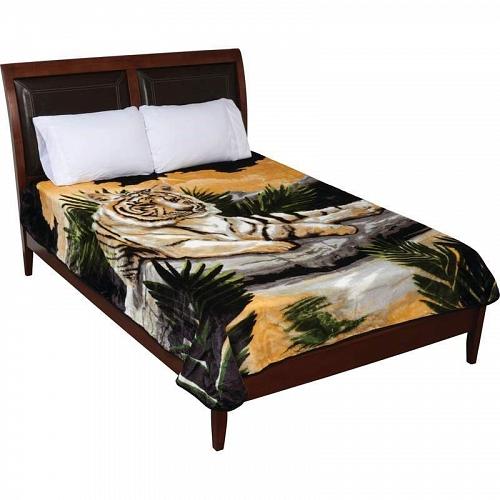 Bianco Stampa Tigrata Soft Blanket Doppio o King Size