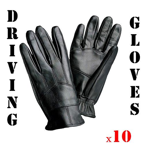 (10) All'Ingrosso Uomo Impermeabile Guanti Solido Vera pelle Driving L-XL