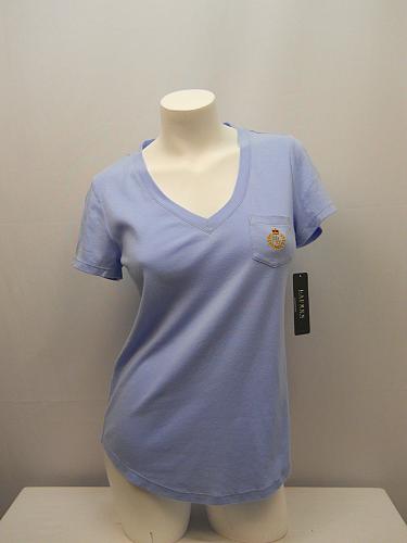 Sleepshirt LAUREN RALPH LAUREN INTIMATES Women SIZE S Blue Short Sleeves V-Neck