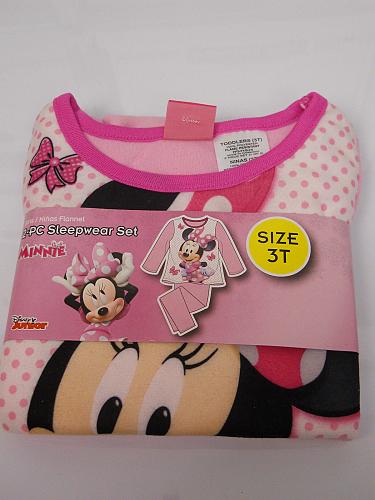 Toddlers Girls 2PC Flannel Pajama Set DISNEY MINNIE MOUSE Pink Size 3T Long Slee