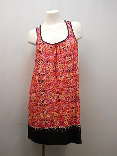 Womens Chemise SIZE L SECRET TREASURES Multi Color Paisley Lace Trim Straps