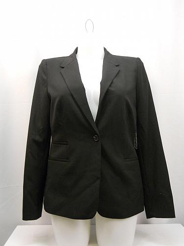 Women Blazer VINCE CAMUTO SIZE 14 Solid Rich Black Long Sleeves MSRP 150