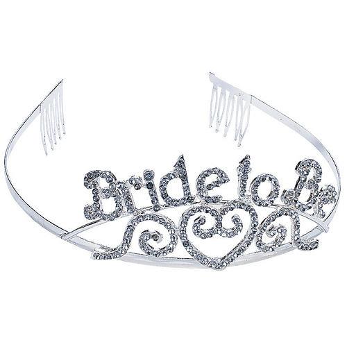 Bride To Be Tiara Nuziale Festa Addio Al Nubilato Frizzante Metallo Accessorio