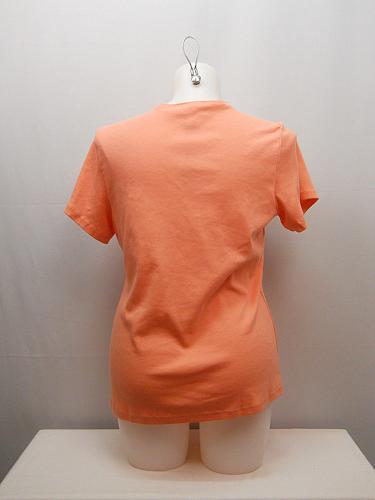 Knit Top KAREN SCOTT Womens PLUS SIZE 1X Solid Coral Short Sleeves Scoop Neck