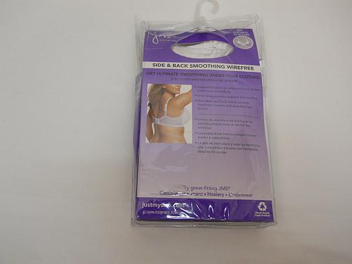 Womens BRA 48DD JUST MY SIZE Solid White Wire Free Back Smoothing Full Coverage