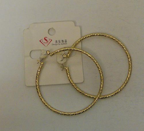 Women Hoop Earrings Gold Tones Fashion LINKAI JEWELRY Leverback Fastener