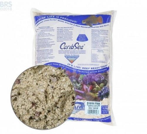 Caribsea Arag-Alive Vivo Scogliera Sabbia per Marino Acquari Bimini Rosa 4.5kg