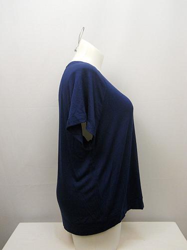 Sleepshirt ALFANI INTIMATES Women PLUS SIZE 3XL Navy Blue Scoop Neck Short Sleev