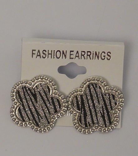 Women FLOWER Earrings Huggies Fashion Silver Tones Push Backs FASHION EARRINGS