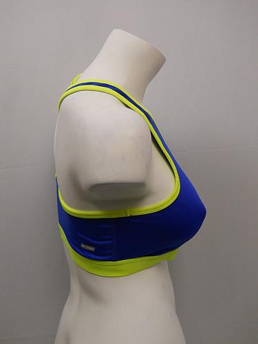 BRA M Sport Bra Women DANSKIN Blue Racer Back Performance Fit Moisture Wicking