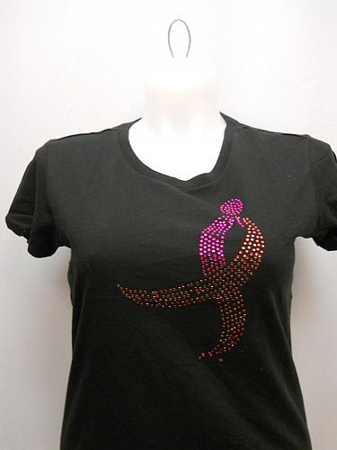 SIZE XL Womens T-Shirt SUSAN G KOMEN Black Ribbon Breast Cancer Awareness