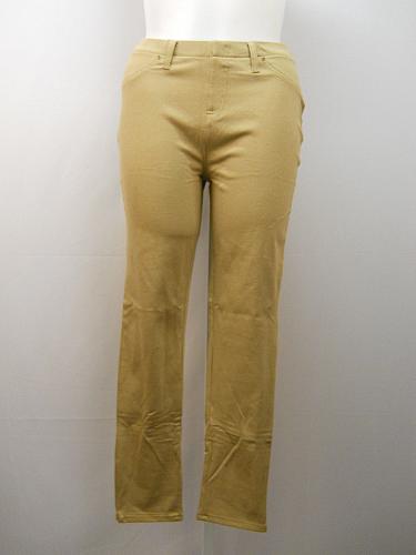 Women Jeggings PLUS SIZE 1X Solid Urban Khaki Skinny Legs Back Pockets Inseam 30