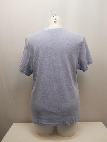 Knit Top KAREN SCOTT Womens PLUS SIZE 2X Solid Blue Heather Short Sleeves Scoop