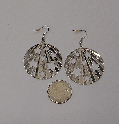 Women Earrings Stars Drop Dangle Silver Tones Hook Fasteners FASHION Unbranded