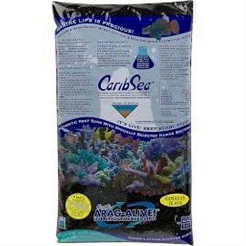 Caribsea Arag-Alive Vivo Scogliera Sabbia per Marino Acquari Hawaiana Nero 9.1kg
