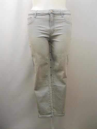 Womens Skinny Ankle Jeans Size 20 Railroad Striped High Rise Inseam 30 TIME AND