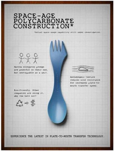 Light My Fire Spork 4 Set Pacco Cucchiaino Forcella Coltello Combinato