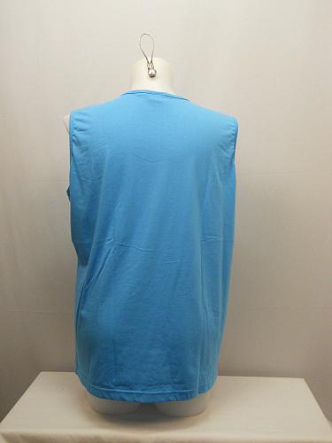 Women Knit Top PLUS SIZE 2X BOCA BAY Solid Blue Scoop Neck Sleeveless Neck Trim