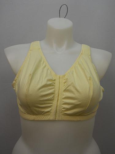 Women BRA 48C/D/DD Leisure Bra Solid Yellow Wire Free Front Closure Cushion Stra