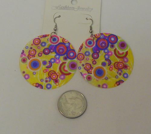 Women Shell Earrings Multi Colored Circles Fashion Drop Dangle Hook Fasteners