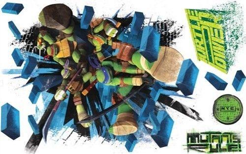 Gigante Tartarughe Ninja Mattone da Parete, Decalcomania Tmnt Cameretta Bimbi