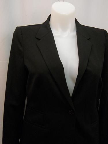 Women Blazer VINCE CAMUTO SIZE 14 Solid Rich Black Long Sleeves MSRP 150