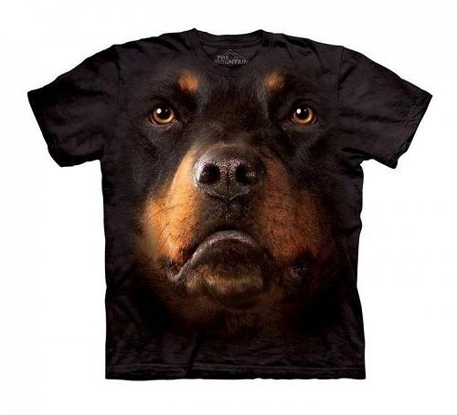 Rottweiler Faccia Cane T Shirt The Mountain Maglietta Animale Adulto
