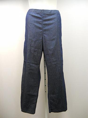 Women Dark Denim Pants SIZE 2XL Elastic Waist Straight Legs Inseam 32