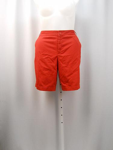 Tennis Shorts Womens SIZE 16 AMERICAN LIVING Solid Red Button Zipper Closure