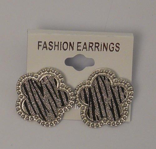 Women FLOWER Earrings Huggies Fashion Silver Tones Push Backs FASHION EARRINGS