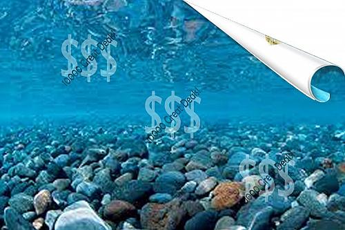 Seaview Riverrock/Mare di Verde 18in Acquario Doppio Lato Fondo BGAQ3-18