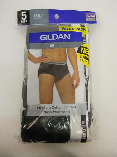 Briefs 5 Pack Mens SIZE 2XL 44-46 Plush Waistband Solid Assorted GILDAN