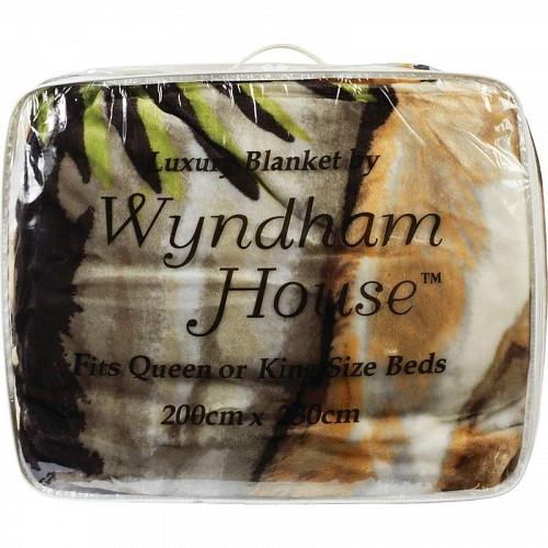 Bianco Stampa Tigrata Soft Blanket Doppio o King Size