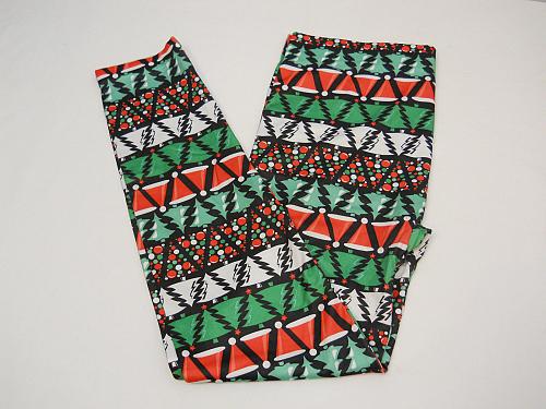 Women Seamless Leggings CHRISTMAS TREE SIZE XL Skinny Legs Inseam 28