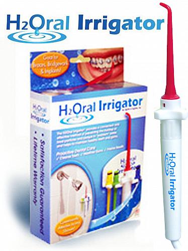 (2) H2oral Irrigator: Acqua Nero Lucido Doccia Hydro Filo Interdentale Orale