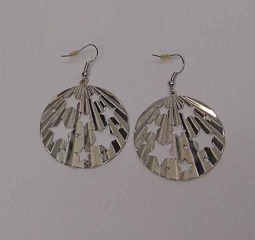 Women Earrings Stars Drop Dangle Silver Tones Hook Fasteners FASHION Unbranded