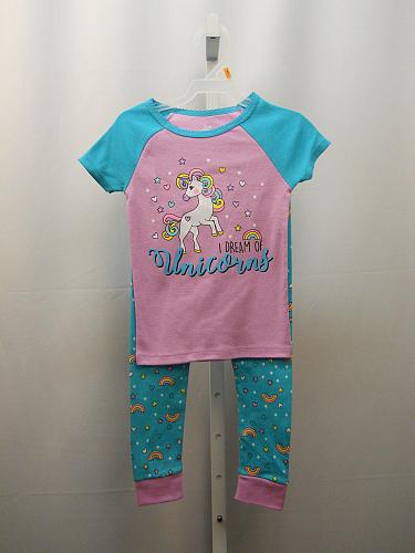 UNICORN Baby Toddler Girls Two-Piece Pajama Set SIZE 4T Snug Fit Graphic