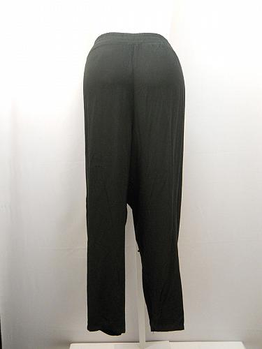 Women Soft Pants Solid Black Tapered Legs Inseam 29 PLUS SIZE 3X 24W 26W