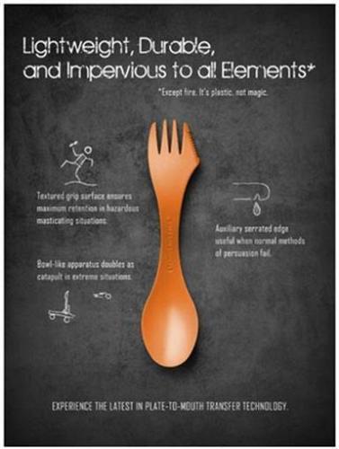 Light My Fire Spork 4 Set Pacco Cucchiaino Forcella Coltello Combinato