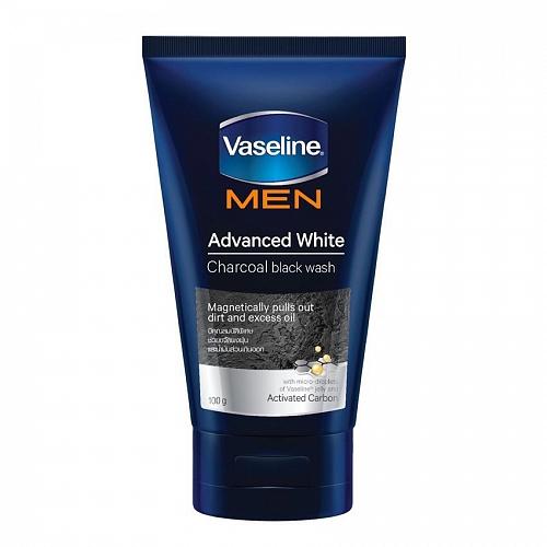 Vaseline Men Advanced White Charcoal Black Face Wash Visibly Fairer Skin 100g