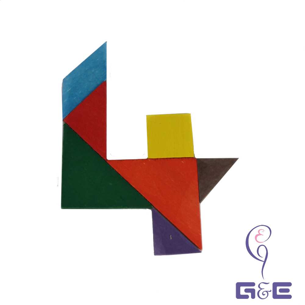 wholesale 80pcs tangram seven pieces puzzle wooden mat for sale