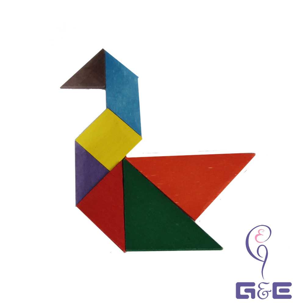 wholesale 80pcs tangram seven pieces puzzle wooden mat for sale