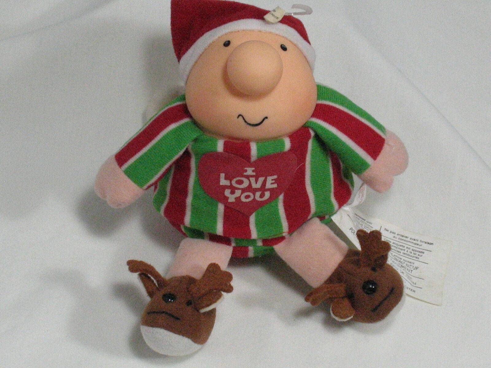 Vintage Ziggy Doll Plush Toy I Love You Christmas Elf Collectible Reindeer For Sale