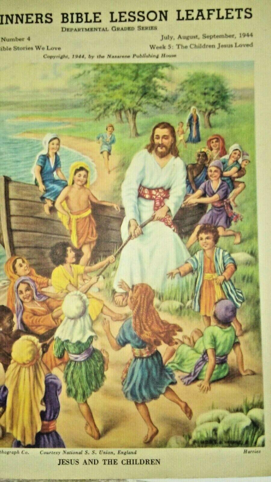 BEGINNERS BIBLE LESSON LEAFLETS 1944 BOUND JESUS MARY SCHOOL For Sale beginners-bible-lesson-leaflets-1944-bound-jesus-mary-school-for-sale