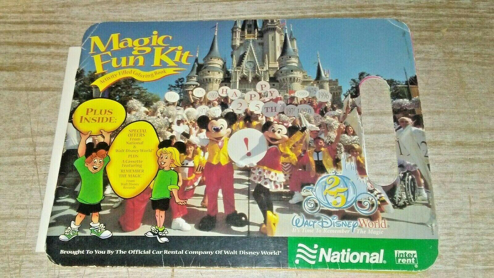 National Car Rental Walt Disney World 1997 Activity Coloring Book KIT