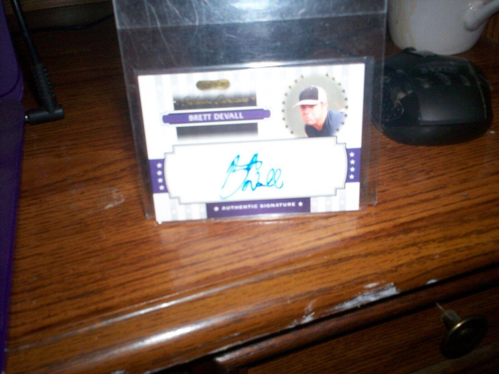 Inset Razor Card 2008 Razor Signature Series #ES-20 INSERT BRETT DEVALL Autograph For Sale