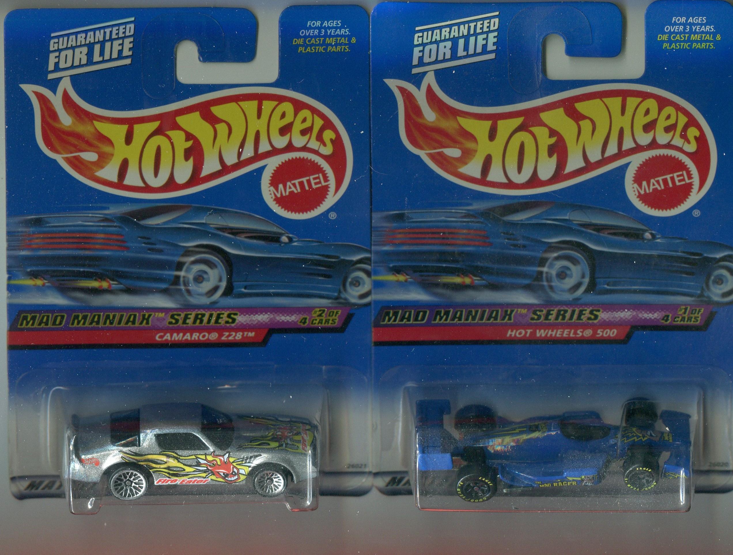 Hot Wheels Mad Maniak Series Slideout Diecast Car - 1:64 Scale Black/White/Red #3 Of 4