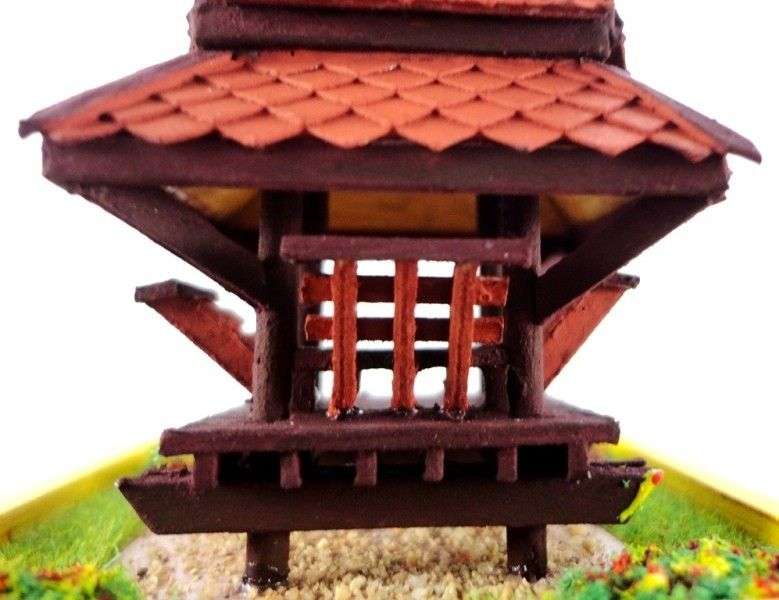 Original Culture Pavilion Model Ruan Thai Paper Handcrafted Of