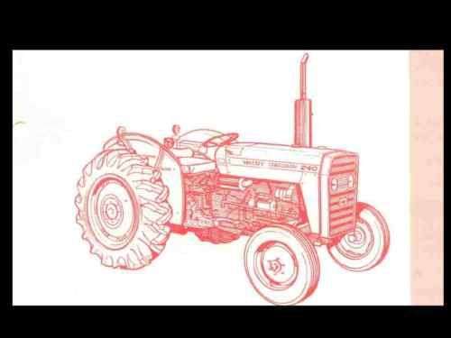 MASSEY FERGUSON MF 240 TRACTOR PARTS MANUAL & DIAGRAMs For ...