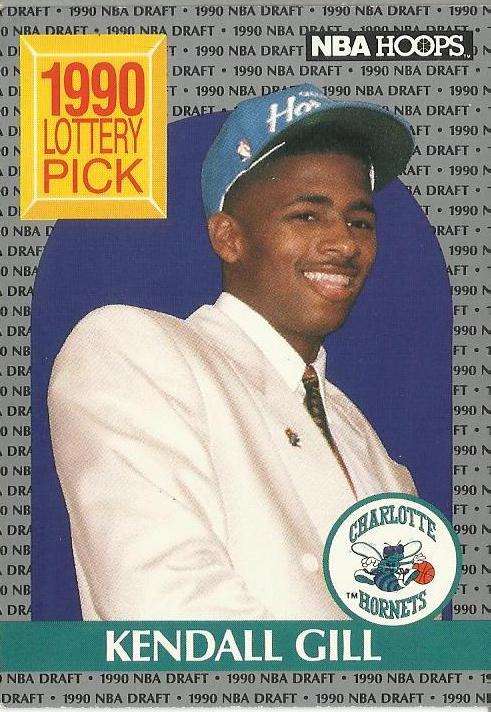 1990 91 Nba Hoops Kendall Gill Rookie Card Charlotte Hornets For Sale
